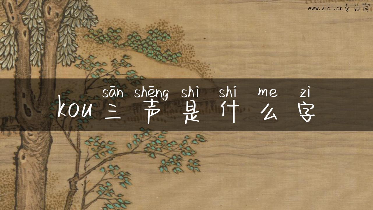 kou三声是什么字