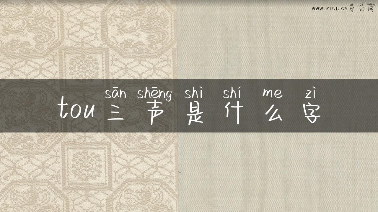 tou三声是什么字