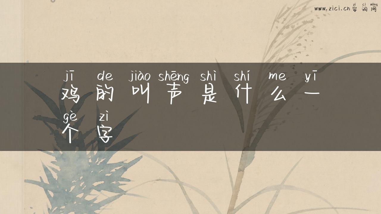 鸡的叫声是什么一个字