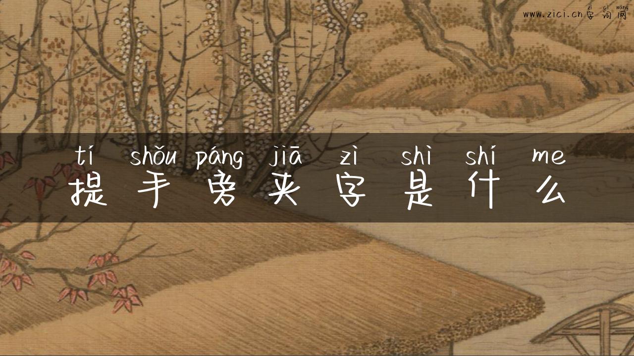 提手旁夹字是什么