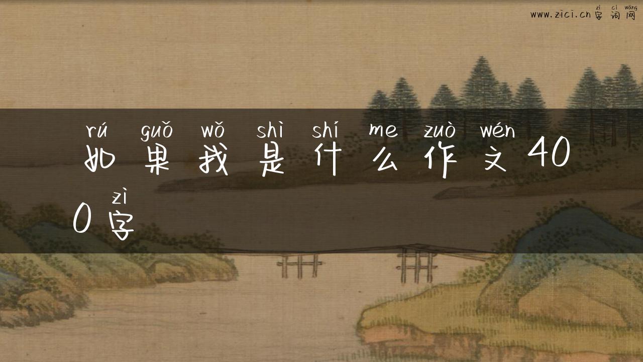 如果我是什么作文400字