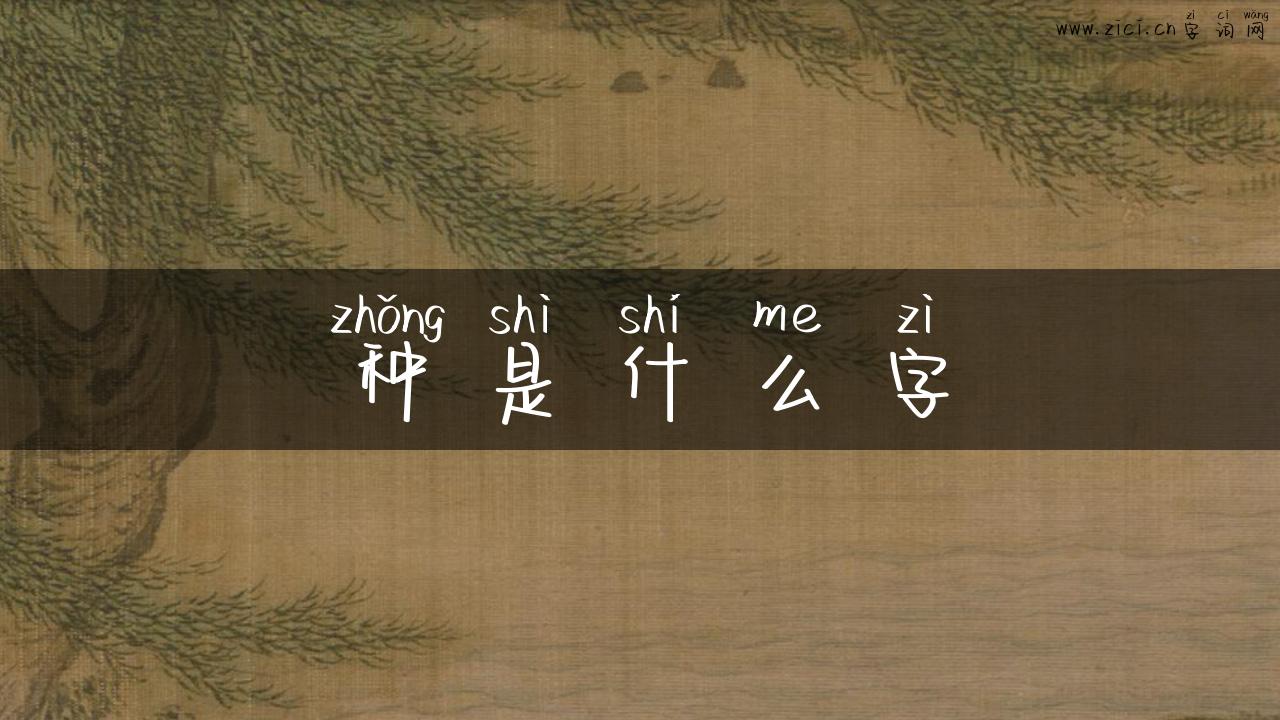 种是什么字