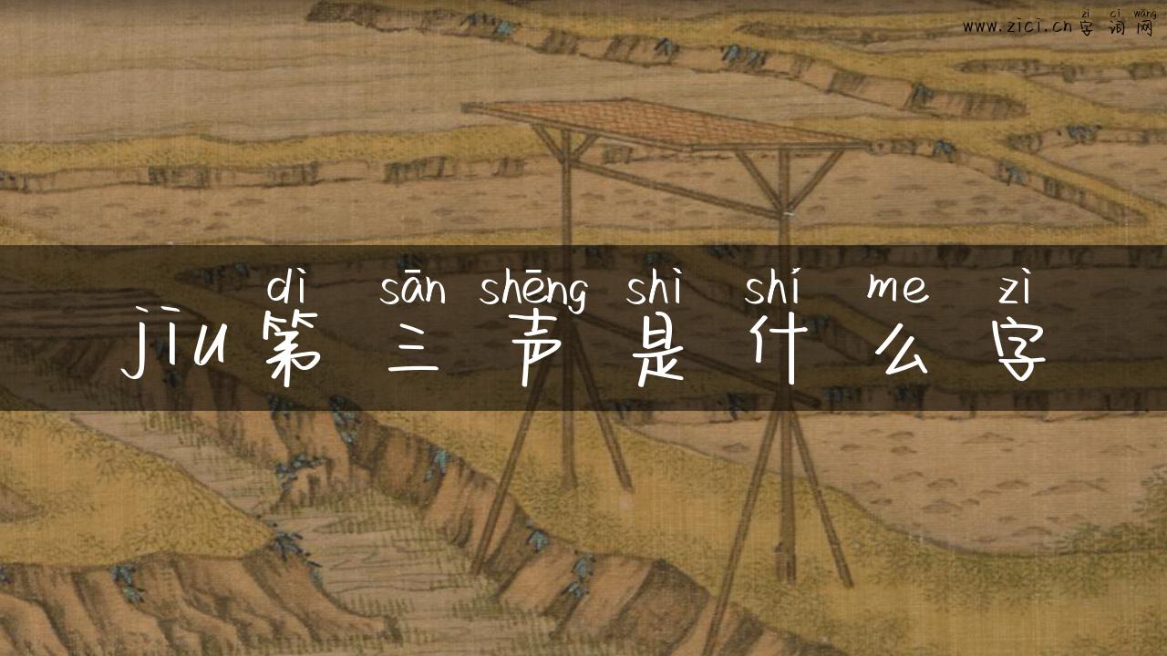 jiu第三声是什么字