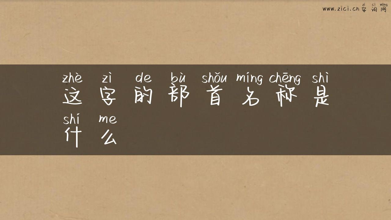 这字的部首名称是什么