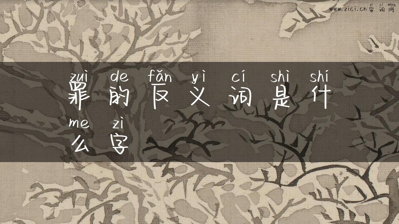 罪的反义词是什么字