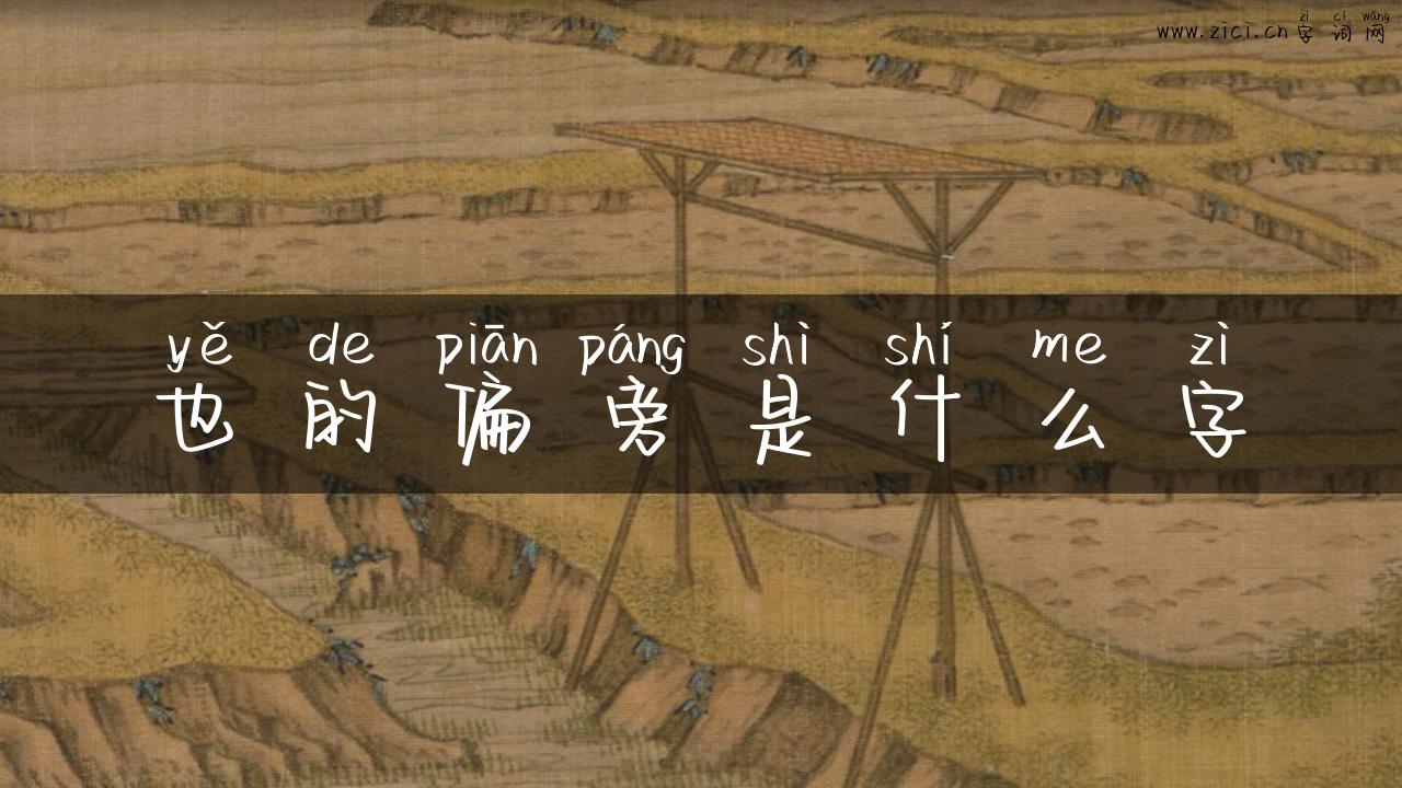 也的偏旁是什么字