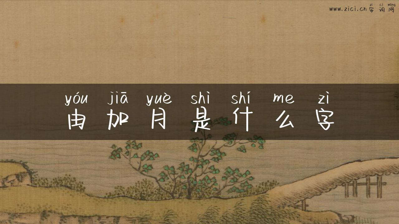 由加月是什么字