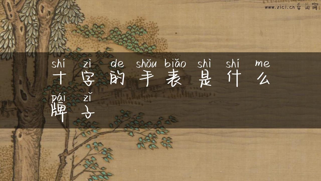 十字的手表是什么牌子
