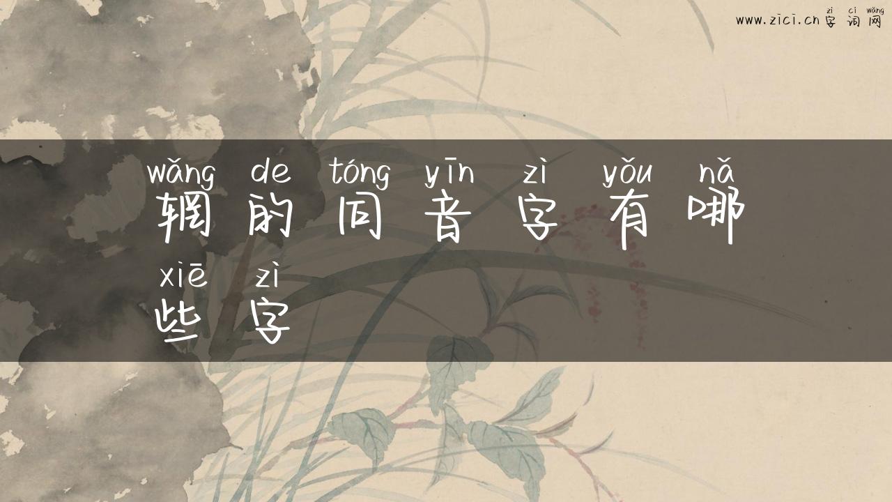 辋的同音字有哪些字