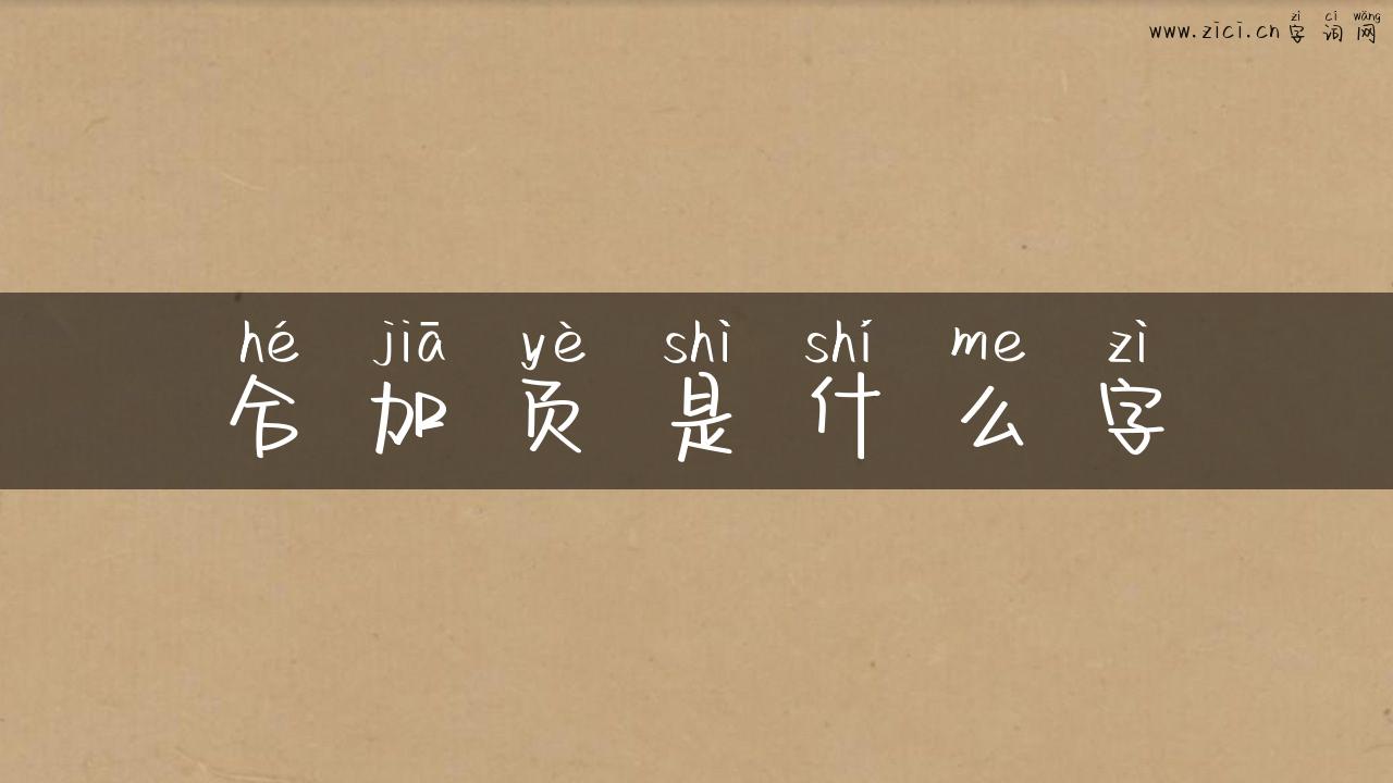 合加页是什么字