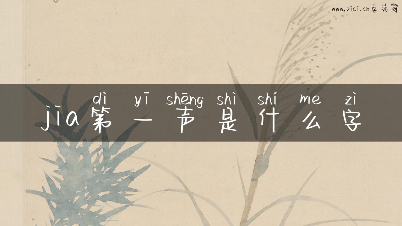 jia第一声是什么字