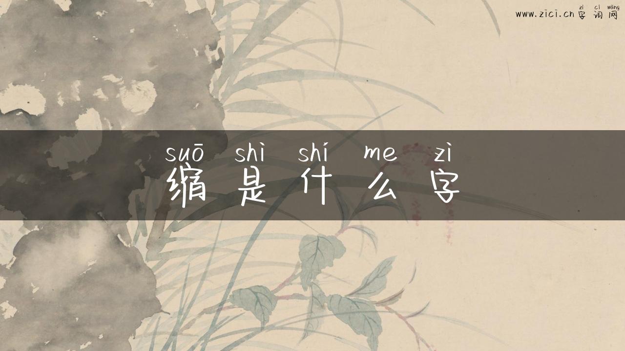 缩是什么字