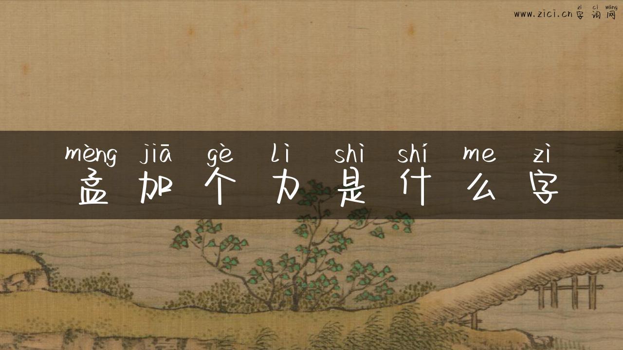 孟加个力是什么字