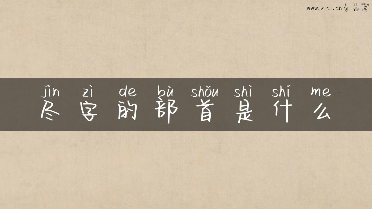 尽字的部首是什么