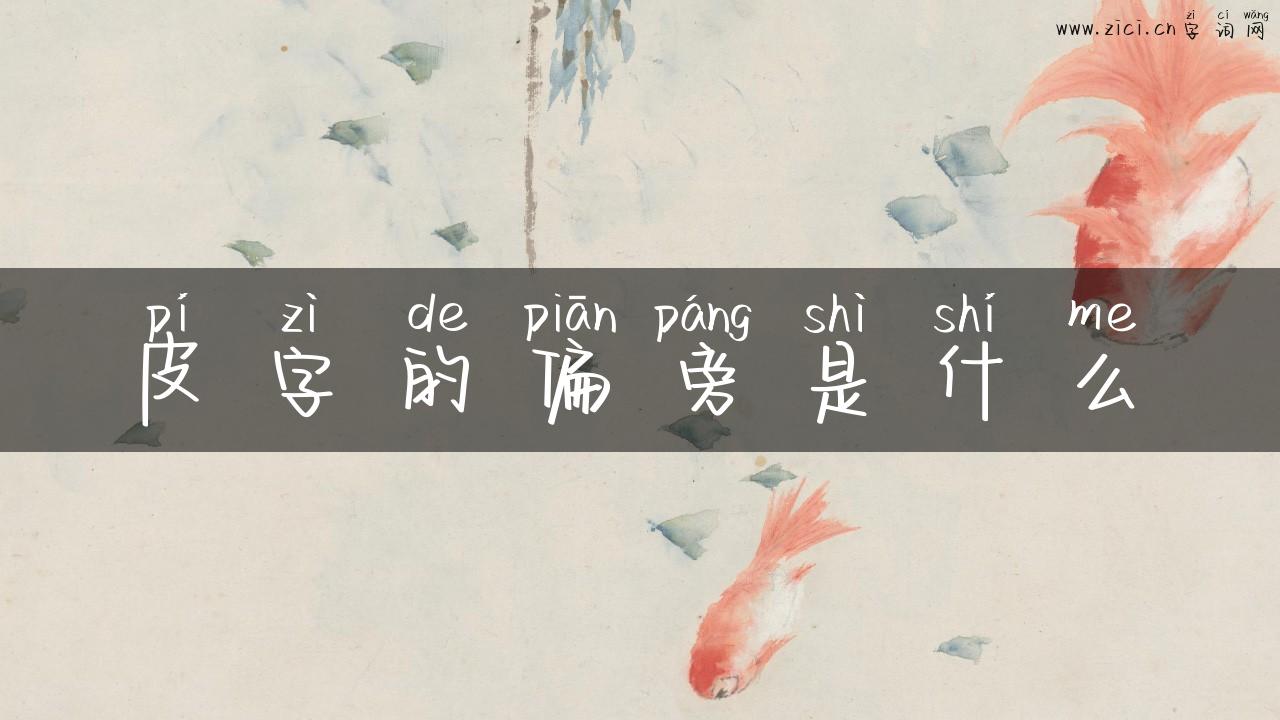 皮字的偏旁是什么
