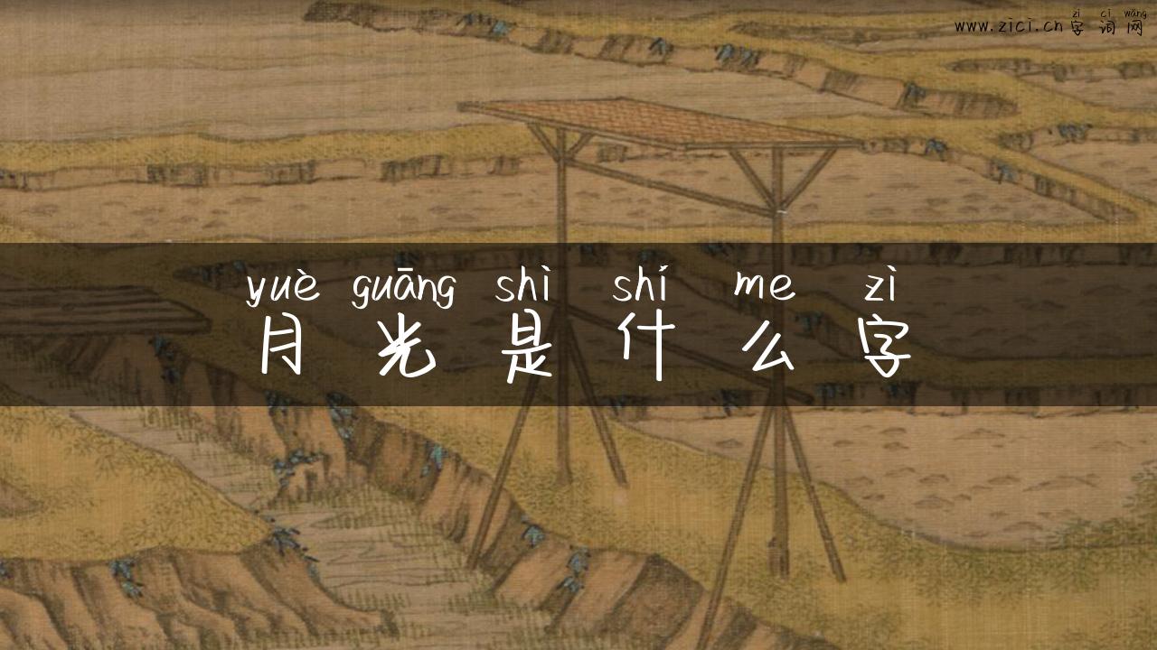 月光是什么字