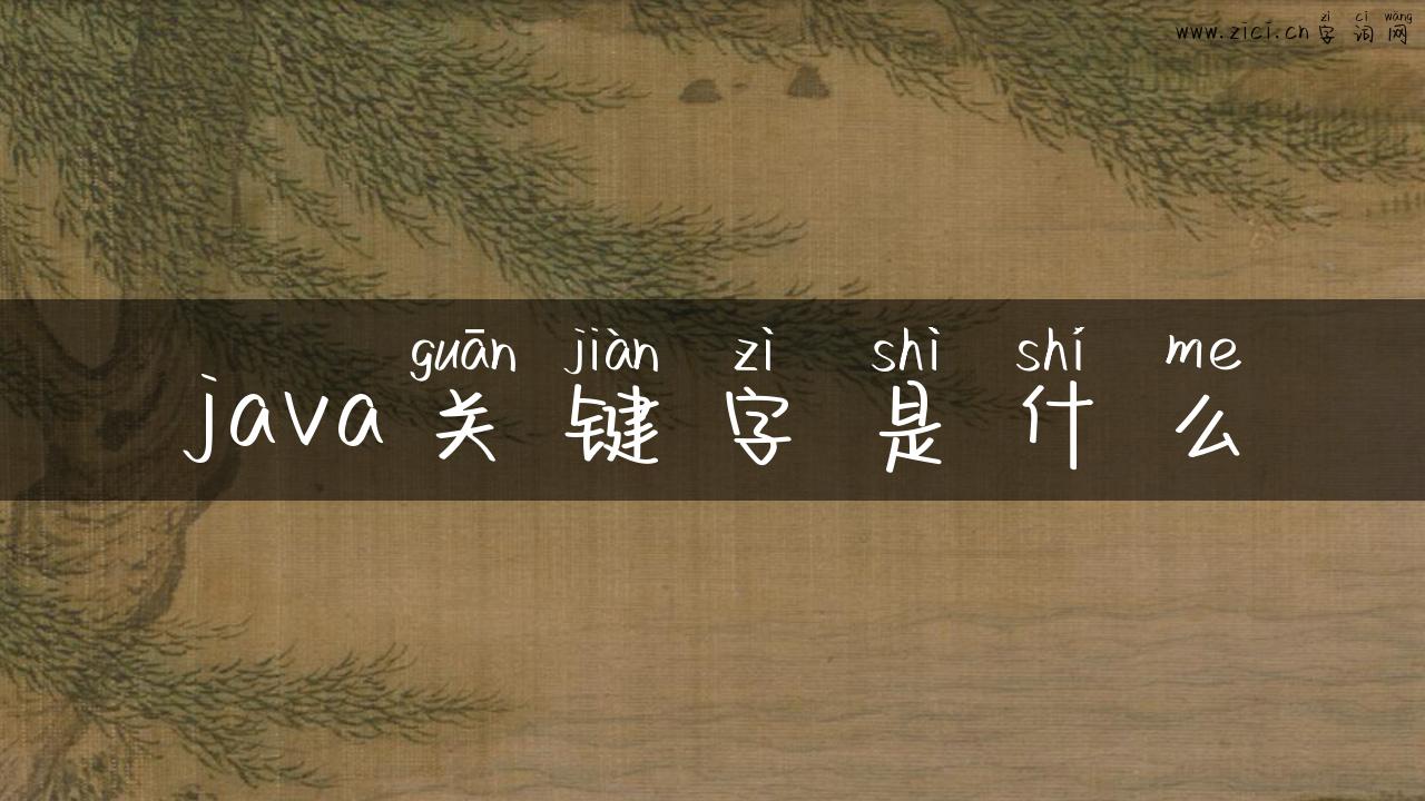 java关键字是什么