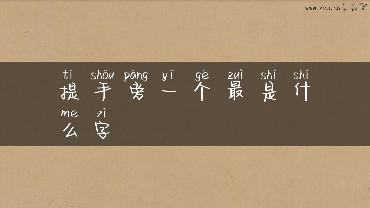 提手旁一个最是什么字