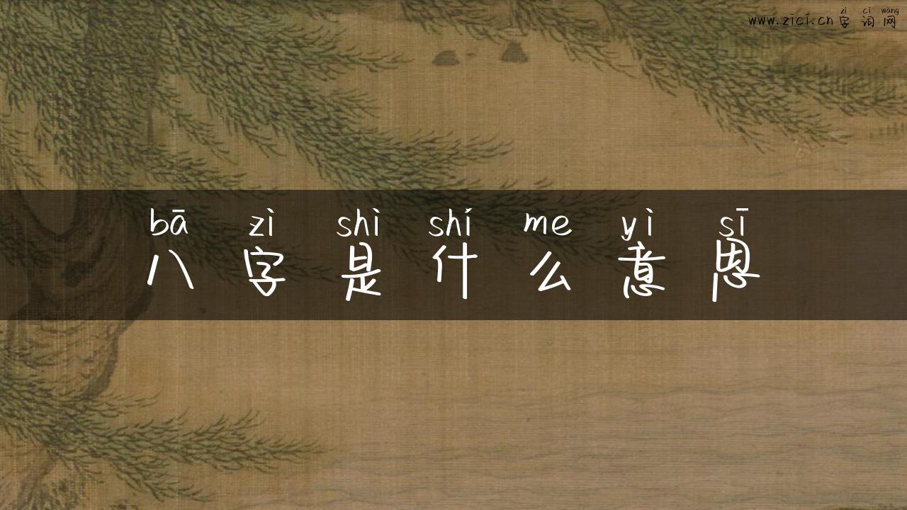 八字是什么意思