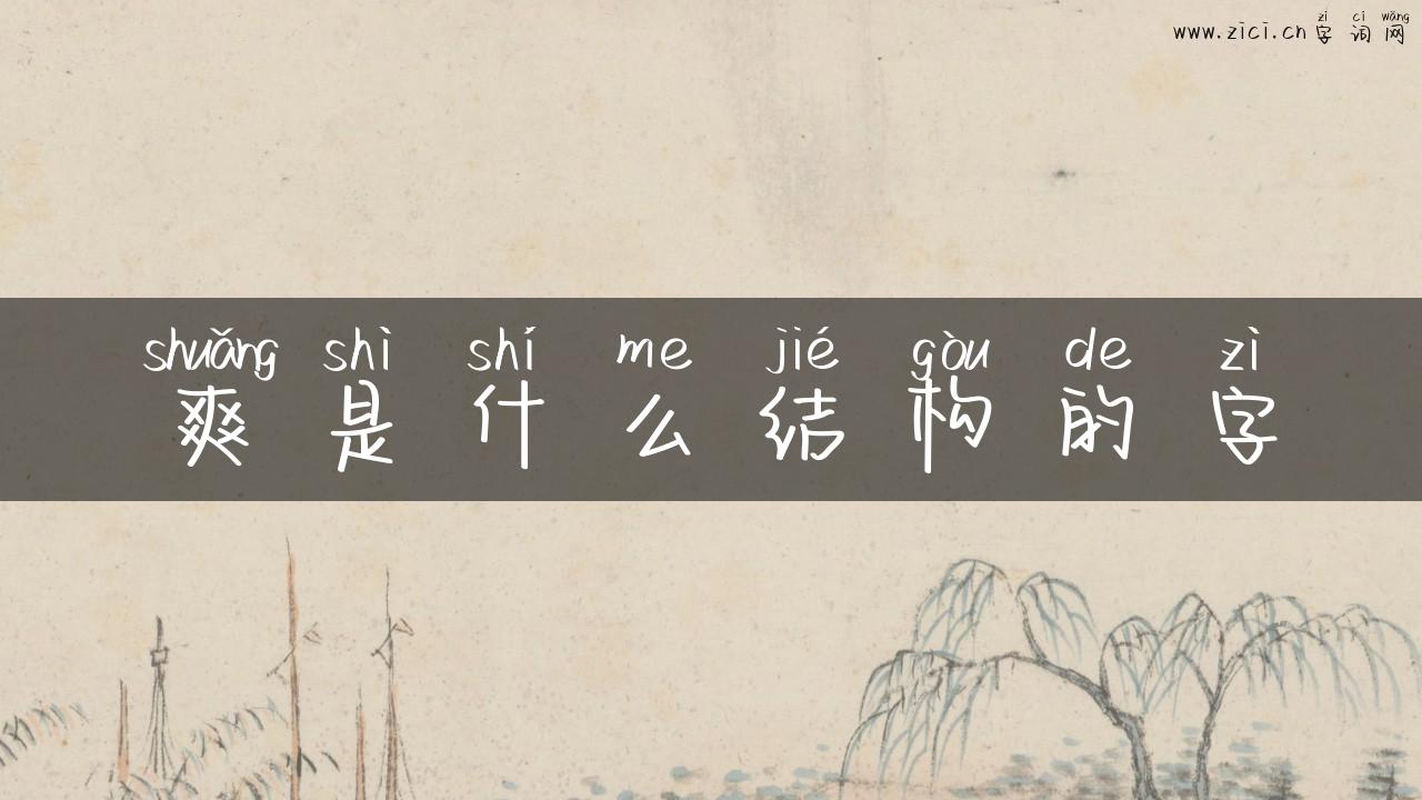 爽是什么结构的字