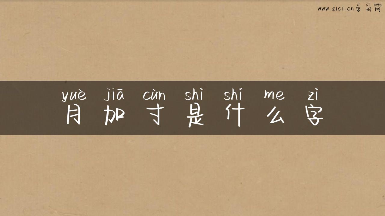 月加寸是什么字