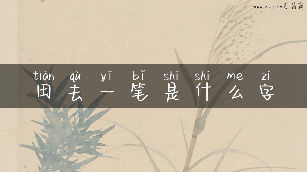 田去一笔是什么字
