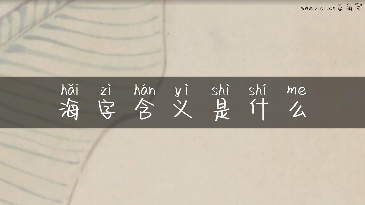海字含义是什么