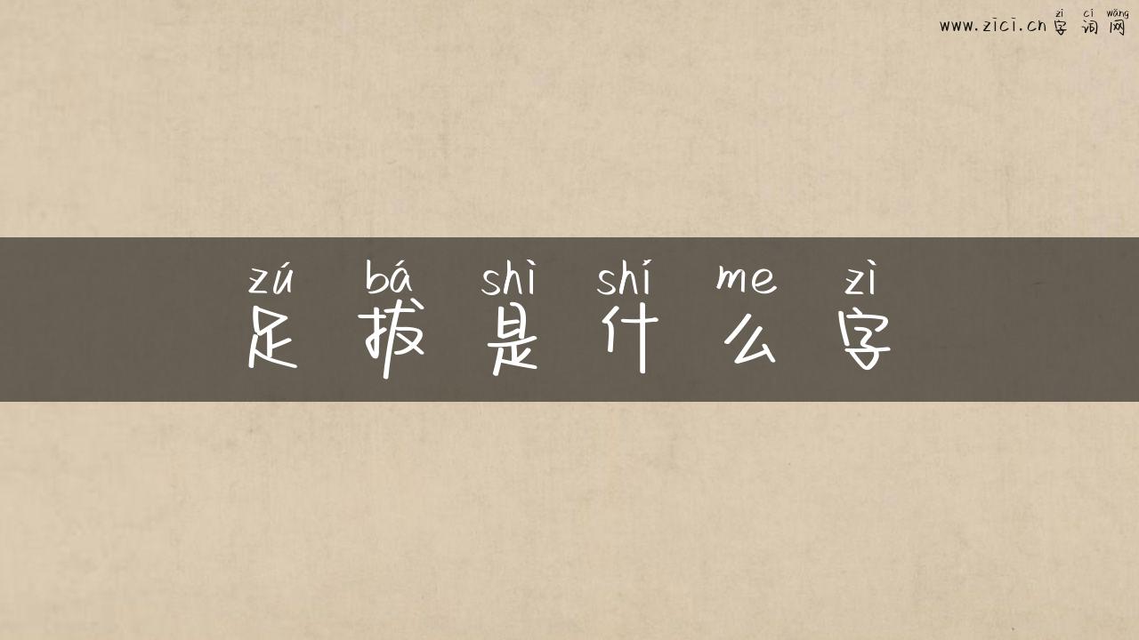 足拔是什么字