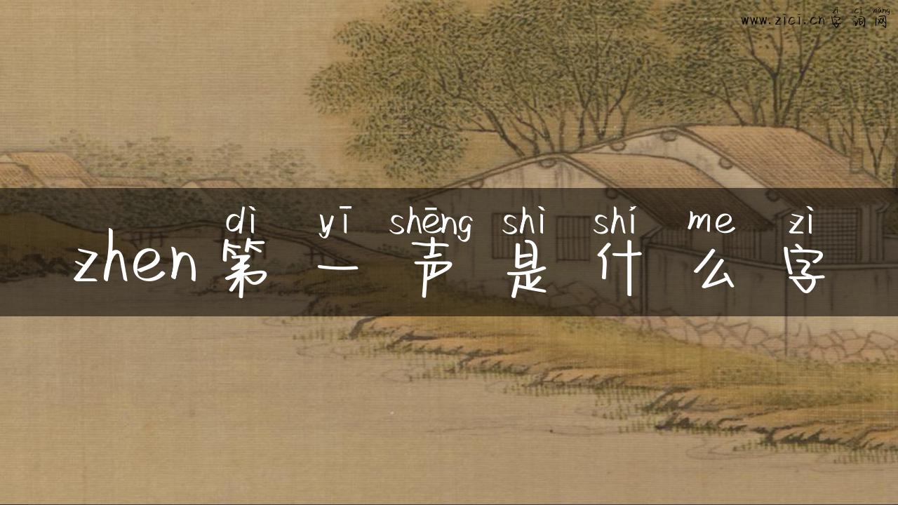 zhen第一声是什么字