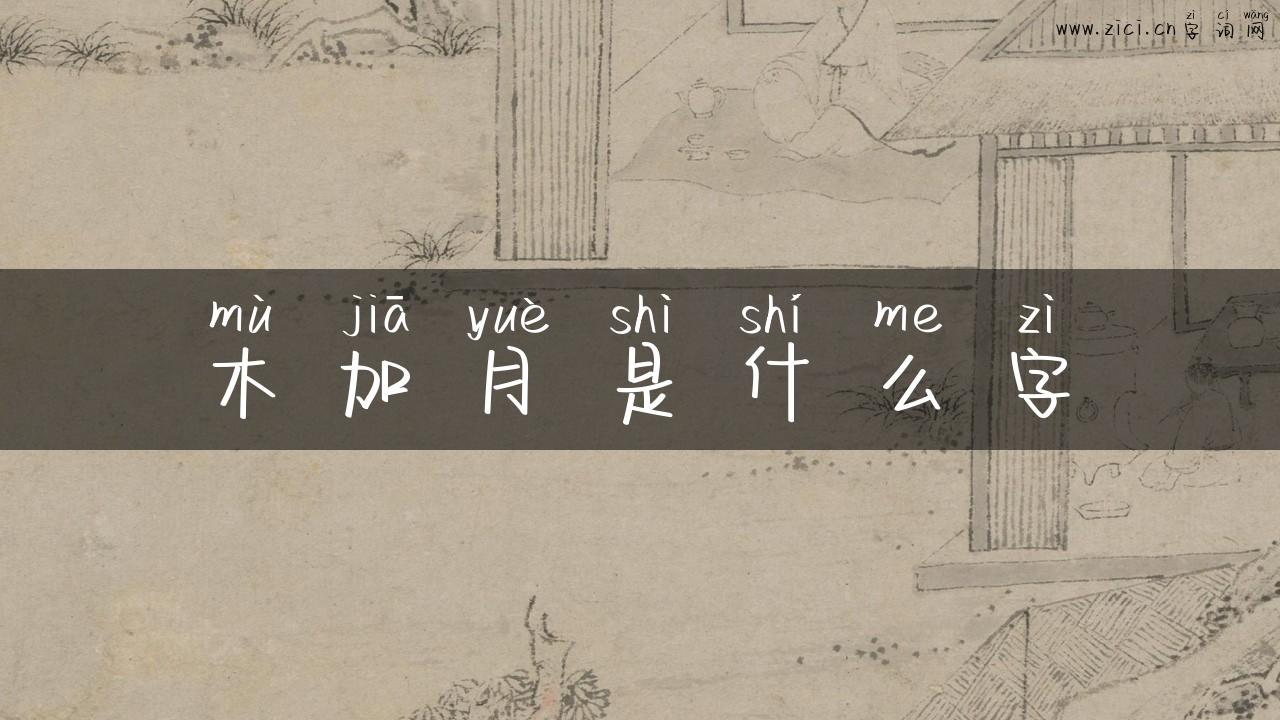 木加月是什么字