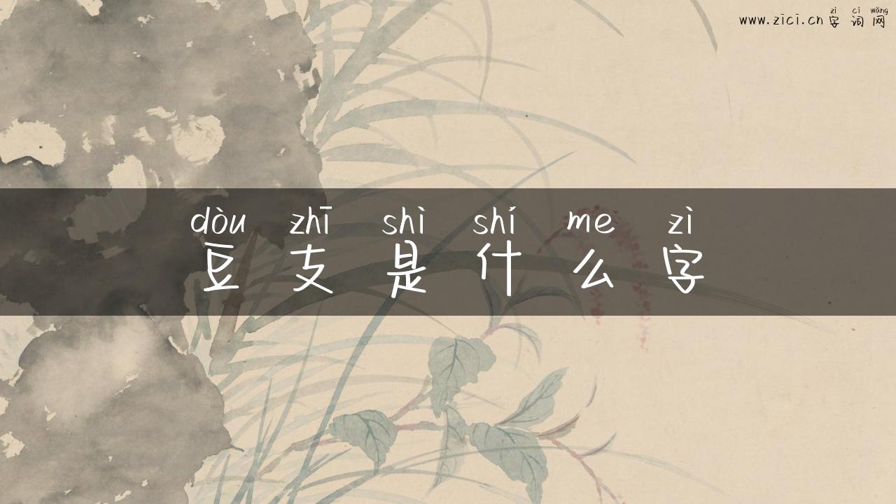 豆支是什么字