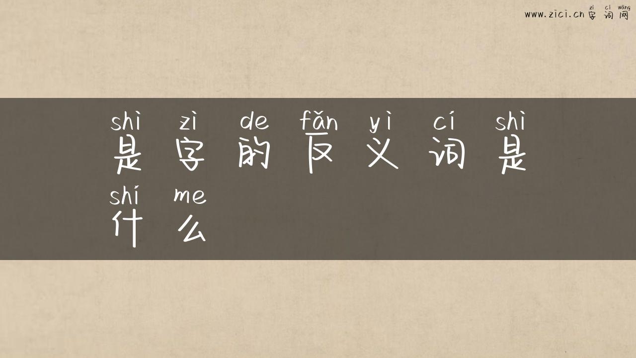 是字的反义词是什么