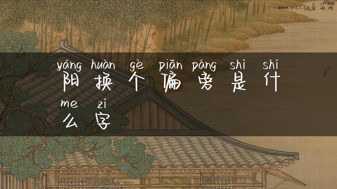 阳换个偏旁是什么字