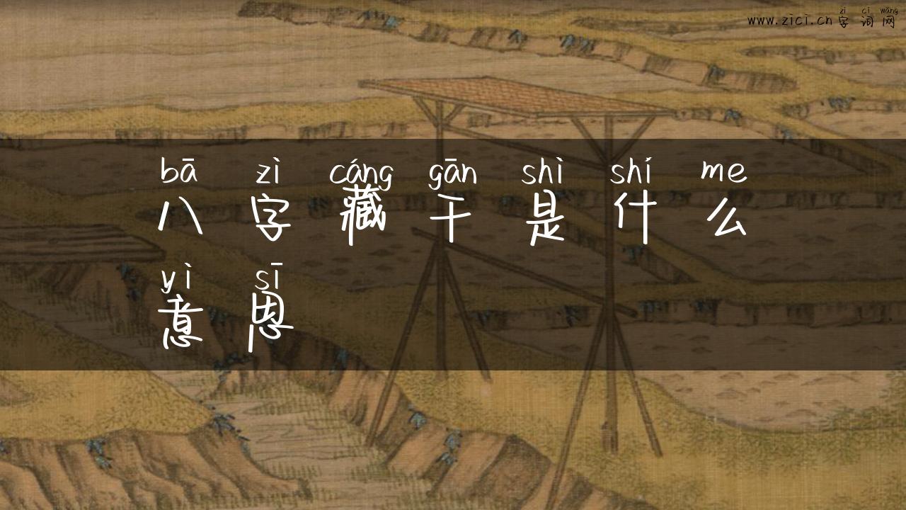八字藏干是什么意思