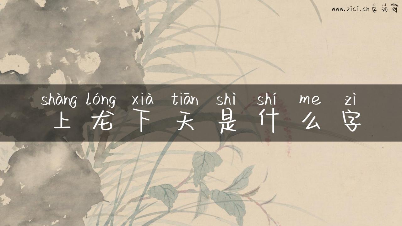 上龙下天是什么字