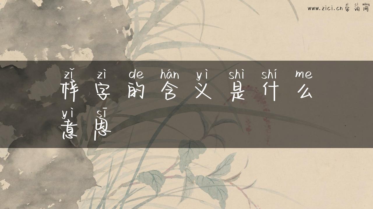 梓字的含义是什么意思