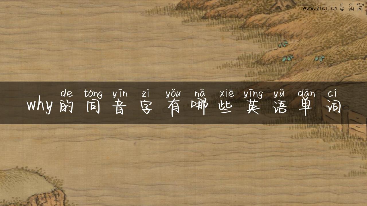 why的同音字有哪些英语单词