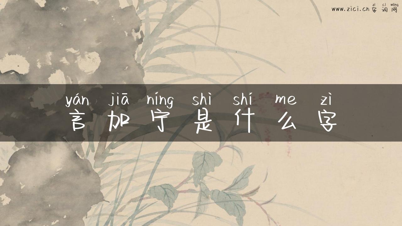 言加宁是什么字