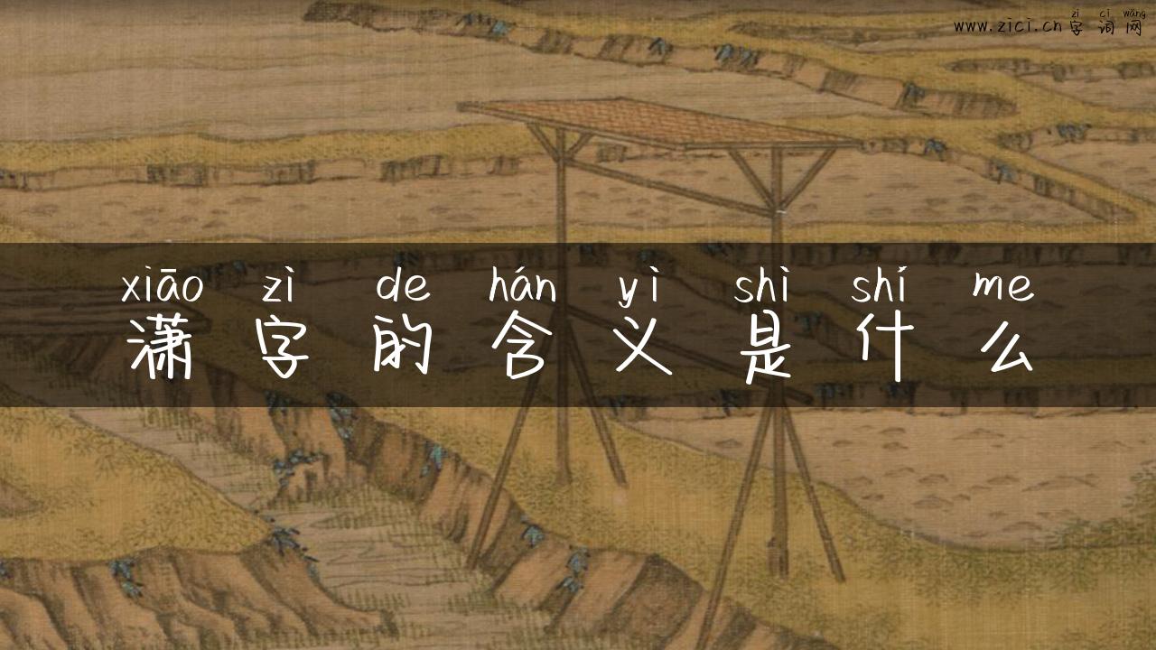 潇字的含义是什么