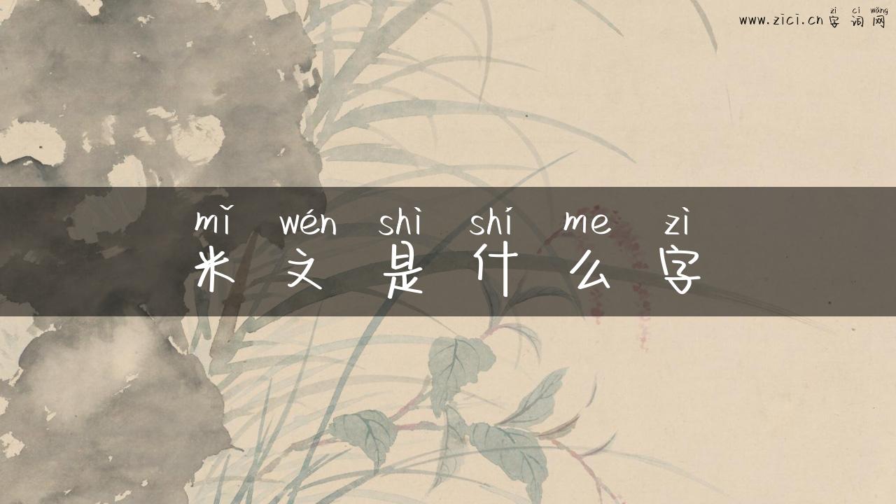 米文是什么字
