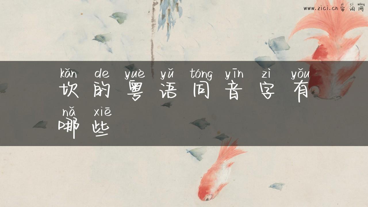 坎的粤语同音字有哪些
