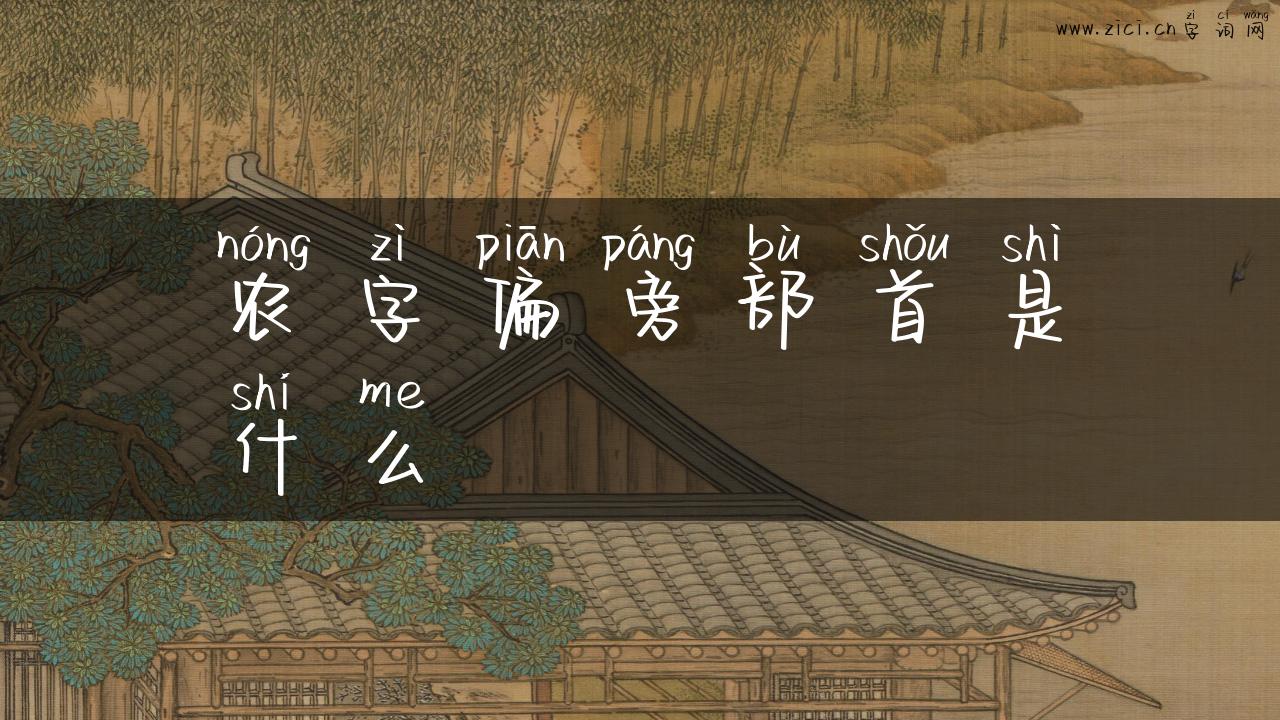 农字偏旁部首是什么