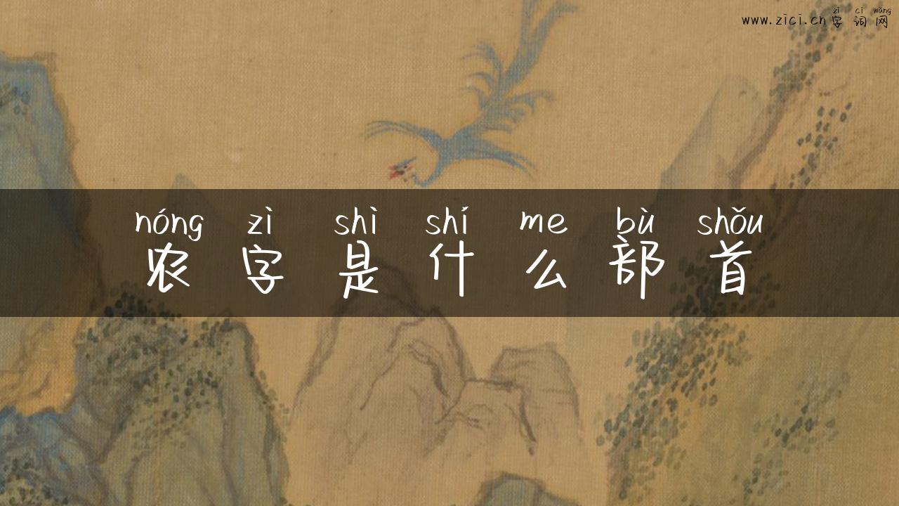 农字是什么部首