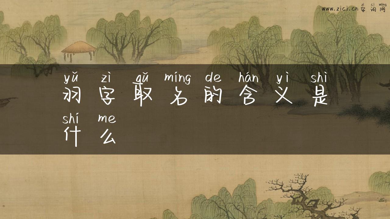 羽字取名的含义是什么