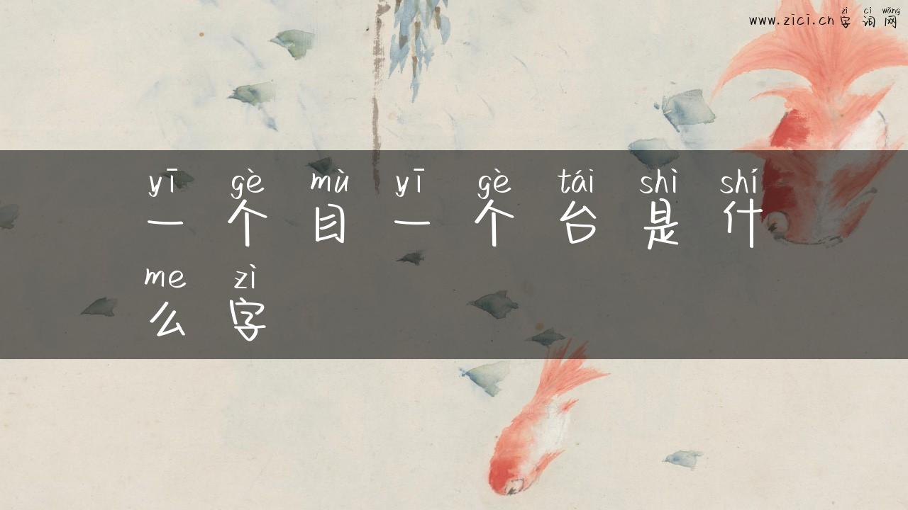 一个目一个台是什么字