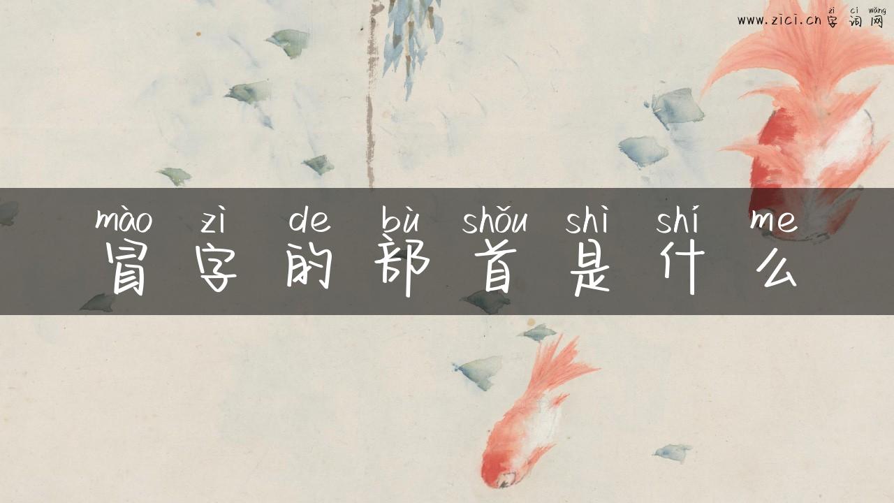冒字的部首是什么