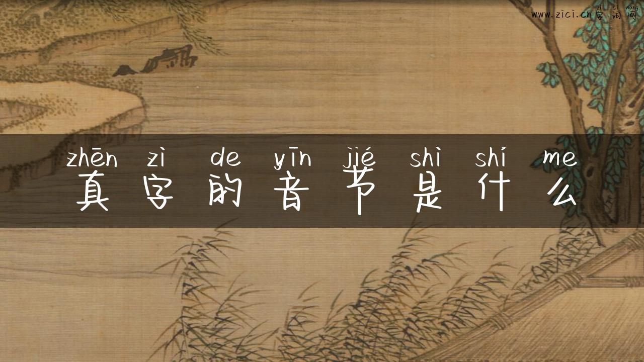 真字的音节是什么
