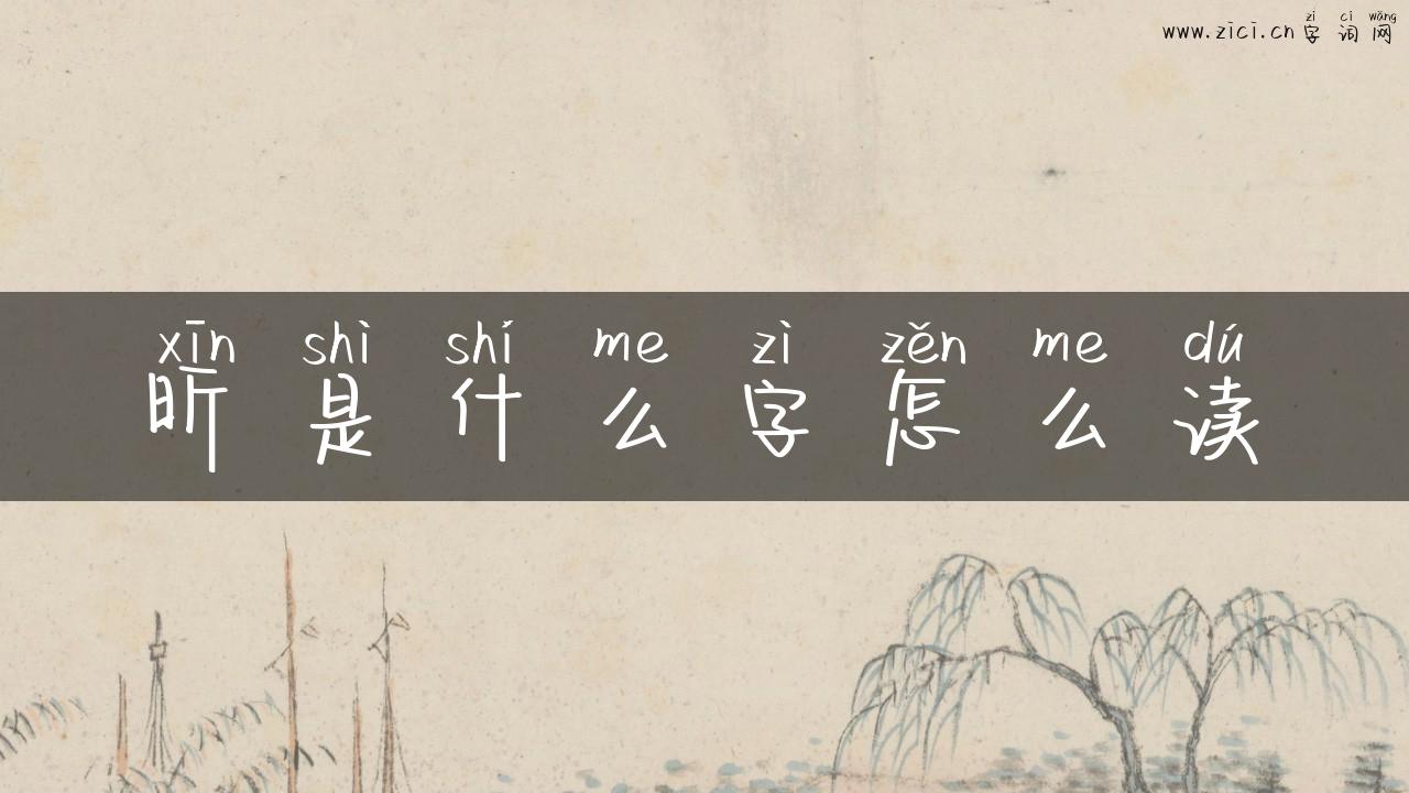 昕是什么字怎么读