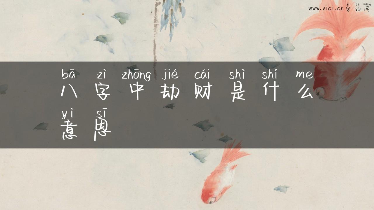 八字中劫财是什么意思