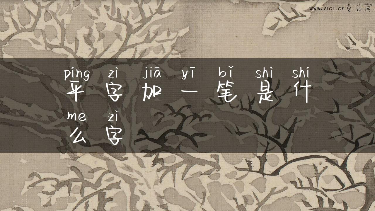平字加一笔是什么字